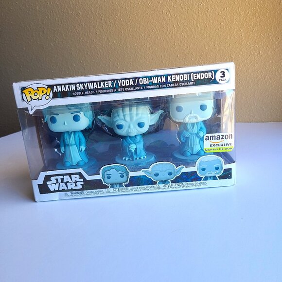 Funko POP! Star Wars: Anakin Skywalker/ Yoda/ Obi Wan Kenobi - Picture 1 of 5